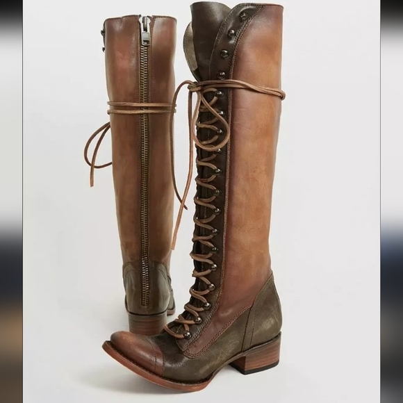 NEW FreeBird ARLO Lace Up Knee High Boots size 7 - Picture 3 of 16